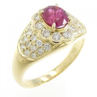 K18YG ルビー リング 0.87CT