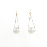 【新品】K18YG アコヤパール ピアス 8mm
