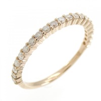 K18PG ハーフエタニティ ダイヤモンド リング 0.31CT