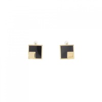 【新品】K18YG オニキス ピアス