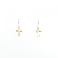 【新品】K18YG クロス ピアス