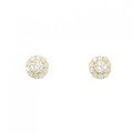 K18YG ダイヤモンド ピアス 0.310CT 0.313CT G-H SI2 VG-GOOD