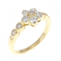 K18YG フラワー ダイヤモンド リング 0.51CT