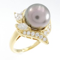 750YG 黒蝶パール リング 10.9mm