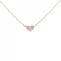 K10PG ハート ダイヤモンド ネックレス