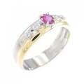 PT/K18YG ルビー リング 0.19CT