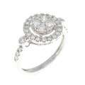 K18WG ダイヤモンド リング 0.50CT