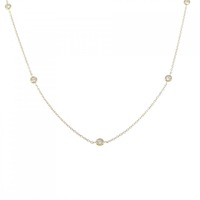 K18YG ダイヤモンド ネックレス 0.15CT