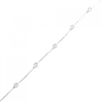 K18WG ダイヤモンド ブレスレット 0.20CT