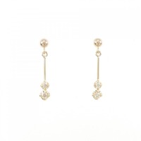 K18YG ダイヤモンド ピアス 0.06CT
