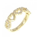 K18YG ハート ダイヤモンド リング 0.25CT