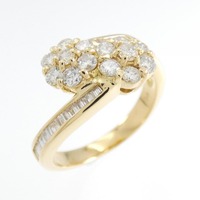 K18YG フラワー ダイヤモンド リング 1.00CT