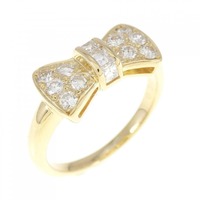 K18YG リボン ダイヤモンド リング 0.50CT