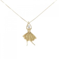 K18YG/PT ダイヤモンド ネックレス 0.03CT