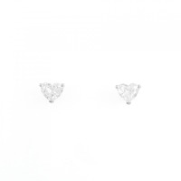 PT ハート ダイヤモンド ピアス 1.439CT