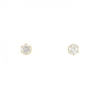 K18YG ソリティア ダイヤモンド ピアス 0.20CT