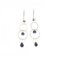 【新品】K10YG サファイヤ ピアス