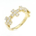 K18YG クロス ダイヤモンド リング 0.60CT