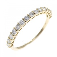 K18YG ハーフエタニティ ダイヤモンド リング 0.30CT