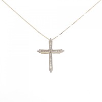 K18YG クリア ダイヤモンド ネックレス 0.35CT