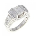 PT ダイヤモンド リング 1.507CT E VVS2 エメラルドカット