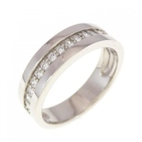 【リメイク】K18WG ダイヤモンド リング 0.31CT