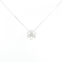 【新品】PT フラワー ダイヤモンド ネックレス 0.33CT