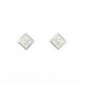 K18WG ダイヤモンド ピアス 0.50CT