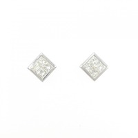 K18WG ダイヤモンド ピアス 0.50CT