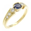 K18YG サファイヤ リング 0.51CT