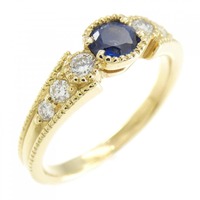 K18YG サファイヤ リング 0.51CT