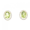 K18YG ペリドット ピアス 4.00CT