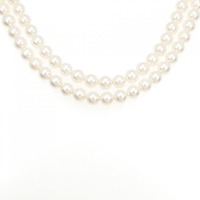 シルバークラスプ アコヤパール ネックレス 7-7.5mm