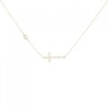【リメイク】K18YG クロス ダイヤモンド ネックレス 0.13CT