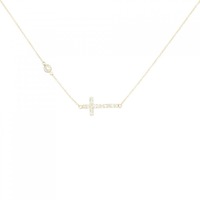 【リメイク】K18YG クロス ダイヤモンド ネックレス 0.13CT