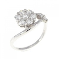 K18WG フラワー ダイヤモンド リング 0.53CT