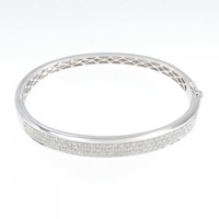 K18WG ダイヤモンド バングル 1.90CT