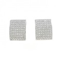 K18WG パヴェ ダイヤモンド ピアス 1.00CT