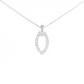 K18WG ダイヤモンド ネックレス 0.10CT