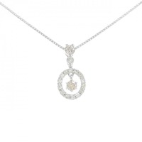K18WG ダイヤモンド ネックレス 0.33CT