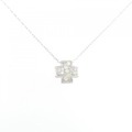 K18WG クロス ダイヤモンド ネックレス 0.30CT