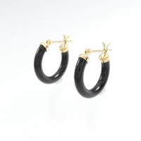 【新品】K18YG オニキス ピアス