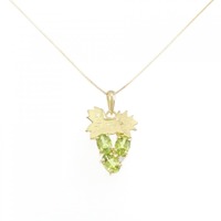 K18YG ペリドット ネックレス 2.45CT