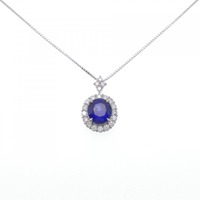 【リメイク】PT サファイヤ ネックレス 3.93CT