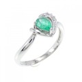 PT エメラルド リング 0.25CT