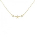 K18YG スター ダイヤモンド ネックレス 0.01CT