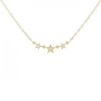 K18YG スター ダイヤモンド ネックレス 0.01CT