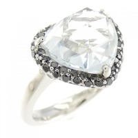 750WG ハート ブルートパーズ リング