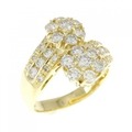K18YG フラワー ダイヤモンド リング 1.14CT