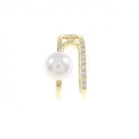 K18YG アコヤパール イヤーカフ 6mm 片耳